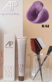 AP Professional Ammonia Free Permanent Hair Color Cream | Violet Lavender (8-61)| 100ml Hair color