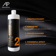 AP Professional BRAZILIAN Keratin Treatment No.2 (Deluxe) | 1000ml Hair Shampoo