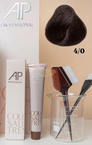 AP Professional Ammonia Free Permanent Hair Color Cream | Dark Brown (4-0)| 100ml Hair color