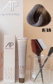 AP Professional Ammonia Free Permanent Hair Color Cream | Light Blonde Ash Pearl (8-18)| 100ml Hair color