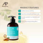 AP Professional Moroccan Argan Oil | Curly Cream | 300ml Hair Shampoo