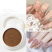 Aurora Holographic Nail Powder Available in Gold & Silver Gold Nail Art