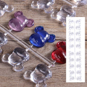 40 pcs Clear Bear Head Shaped Nail Swatch