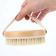 Round Exfoliating Body Brush with Rubber Scrubber