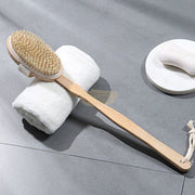 Back & Body Exfoliating Brush with Long Wood Handle Skin Care Brush