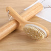 Bath Brush with Rubber Scrubber & Wood Handle Skin Care Brush