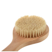 Bath Brush with Wooden Handle | Round Skin Care Brush