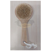 Bath Brush with Wooden Handle | Round Skin Care Brush