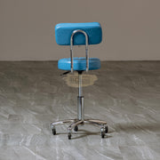 Beauty Salon Hydraulic Swivel Stool with Backrest M-511-512 Blue