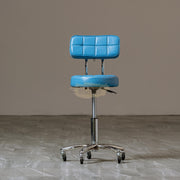Beauty Salon Hydraulic Swivel Stool with Backrest M-511-512 Blue