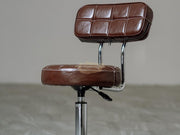 Beauty Salon Hydraulic Swivel Stool with Backrest M-511-512 Brown
