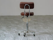 Beauty Salon Hydraulic Swivel Stool with Backrest M-511-512 Brown