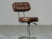 Beauty Salon Hydraulic Swivel Stool with Backrest M-511-512 Brown