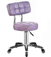 Beauty Salon Hydraulic Swivel Stool with Backrest | Purple
