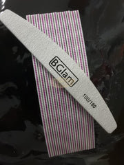 BGlam Half-Moon Zebra Nail File 100/180