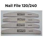 BGlam Half-Moon Zebra Nail File 120/240 Zebra Nail File
