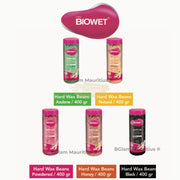 BIOWET Honey Hard Wax Beans Bottle 400g Hair Remover