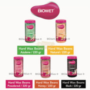 BIOWET Natural Hard Wax Beans Bottle 220g Hair Remover