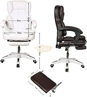 Black/Blue Ergonomic Recliner Chair with Retractable Footrest & Adjustable Headrest Chair