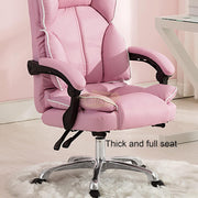 Black/Blue Ergonomic Recliner Chair with Retractable Footrest & Adjustable Headrest Chair