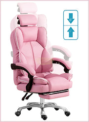 Black/Blue Ergonomic Recliner Chair with Retractable Footrest & Adjustable Headrest Chair