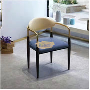 Black Contemporary Arm Chair with Gold Accent Chairs