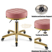 Stool on wheels with Hydraulic | Black Adjustable Rolling Stool