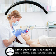 Black Half Moon Floor LED Lamp HD-M8X | 125-180 cm | 71cm | 50W Lighting