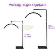 Black Half Moon Floor LED Lamp HD-M8X | 125-180 cm | 71cm | 50W Lighting