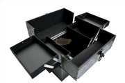Black Textured Makeup Cosmetic Vanity Case Cosmetic Case