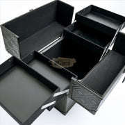 Black Textured Makeup Cosmetic Vanity Case Cosmetic Case