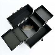 Black Textured Makeup Cosmetic Vanity Case Cosmetic Case