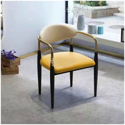 Blue Contemporary Arm Chair with Gold Accent Chairs