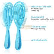 Detangling Hair Brush – Gentle Comb for Wet & Dry Hair | Blue Hair Brush