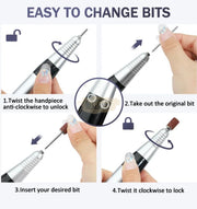 Blueque BQ-213 LCD Nail Drill Machine 35 000 RPM Nail Drill Machine