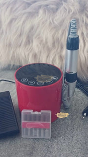 Blueque BQ-213 LCD Nail Drill Machine 35 000 RPM Red Nail Drill Machine