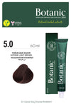 Botanic Plus Ammonia-Free Permanent Hair Color Cream 60ml - 5.0 Intense Light Brown (100% Vegan)