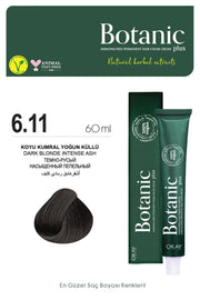 Botanic Plus Ammonia-Free Permanent Hair Color Cream 60ml - 6.11 Dark Blonde Intense Ash (100% Vegan)