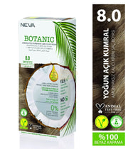 Botanic Ammonia-Free Permanent Hair Color Cream Set | 8.0 Light Auburn Sand Beige Permanent Hair Color