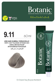 Botanic Plus Ammonia-Free Permanent Hair Color Cream 60ml - 9.11 Very Light Blonde Intense Ash (100% Vegan)