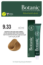 Botanic Plus Ammonia-Free Permanent Hair Color Cream 60ml - 9.33 Extra Golden Very Light Blonde (100% Vegan)