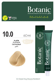 Botanic Plus Ammonia-Free Permanent Hair Color Cream 60ml - 10.0 Platinum (100% Vegan) Permanent Hair Color