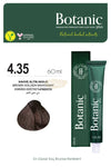 Botanic Plus Ammonia-Free Permanent Hair Color Cream 60ml - 4.35 Brown Gold Cashew (100% Vegan) Permanent Hair Color