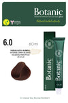 Botanic Plus Ammonia-Free Permanent Hair Color Cream 60ml - 6.0 Intense Dark Blonde (100% Vegan) Permanent Hair Color