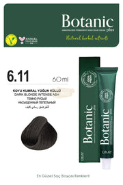 Botanic Plus Ammonia-Free Permanent Hair Color Cream 60ml - 6.11 Dark Blonde Intense Ash (100% Vegan) Permanent Hair