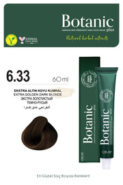Botanic Plus Ammonia-Free Permanent Hair Color Cream 60ml - 6.33 Extra Golden Dark Blonde (100% Vegan) Permanent Hair