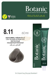 Botanic Plus Ammonia-Free Permanent Hair Color Cream 60ml - 8.11 Light Blonde Intense Ash (100% Vegan) Permanent Hair