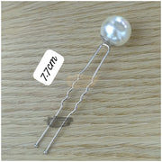 Bridal Faux Pearl Hair Pins | Silver | 7.7cm Hair Claws & Clips