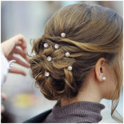 Bridal Faux Pearl Hair Pins | Silver | 7.7cm Hair Claws & Clips