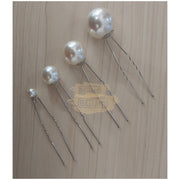 Bridal Faux Pearl Hair Pins | Silver | 8cm Hair Claws & Clips